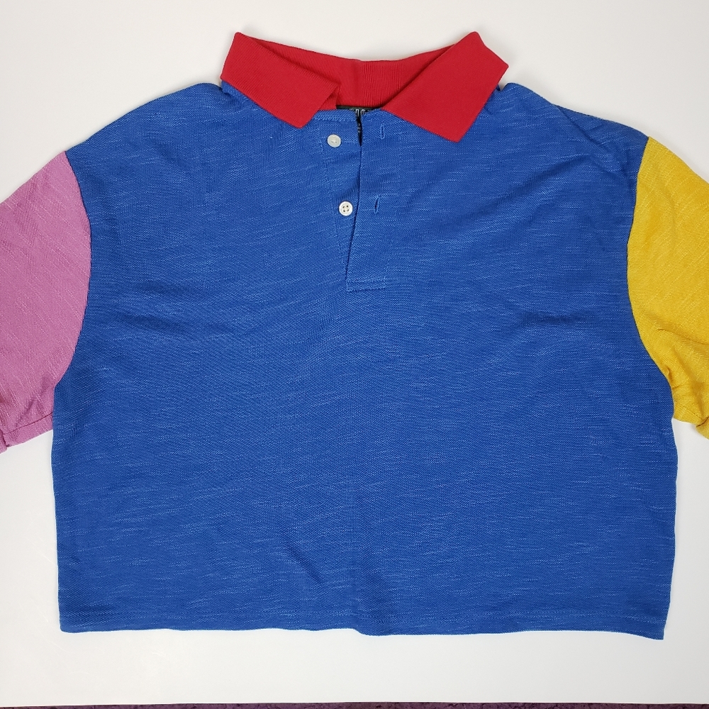 wild fable Colorblock Cropped Polo Shirt